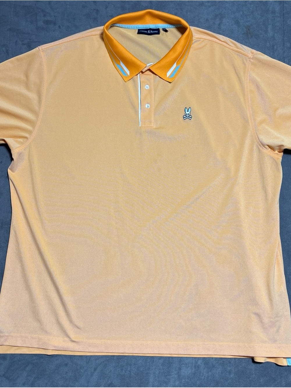 Psycho Bunny Polo Shirt Mens Big 3X Orange Performance Golf Pima Cotton